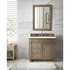 James Martin Vanities Bristol 36in Single Vanity, Whitewashed Walnut w/ 3 CM Eternal Marfil Quartz Top 157-V36-WW-3EMR